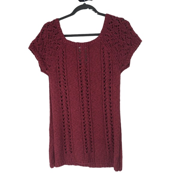 Vintage Old Navy Crochet Knit Sweater, Tunic, Swim Cover sz L - Picture 2 of 6